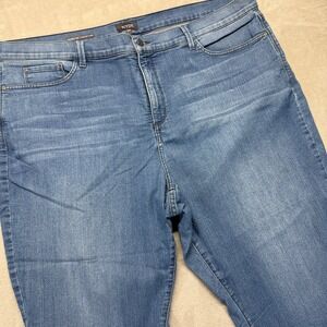 NYDJ Jeans Women's 24W Marilyn Relaxed‎ Capri Cropped Medium Wash Blue Denim